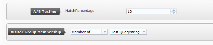 AB testing with Visitor Groups