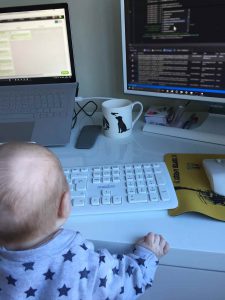 She's already schooling me at JavaScript....